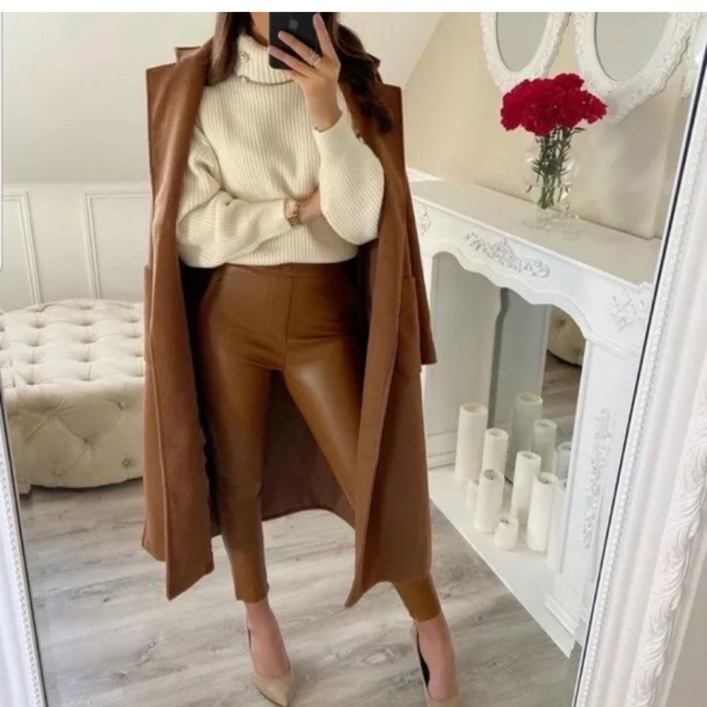 Brand New With Tags Zara faux leather pants.
